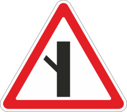 Дорожный знак 2.3.5 Примыкание второстепенной дороги
