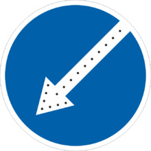 Светодиодный дорожный знак 4.2.1/4.2.2 «Объезд препятствия слева/справа»